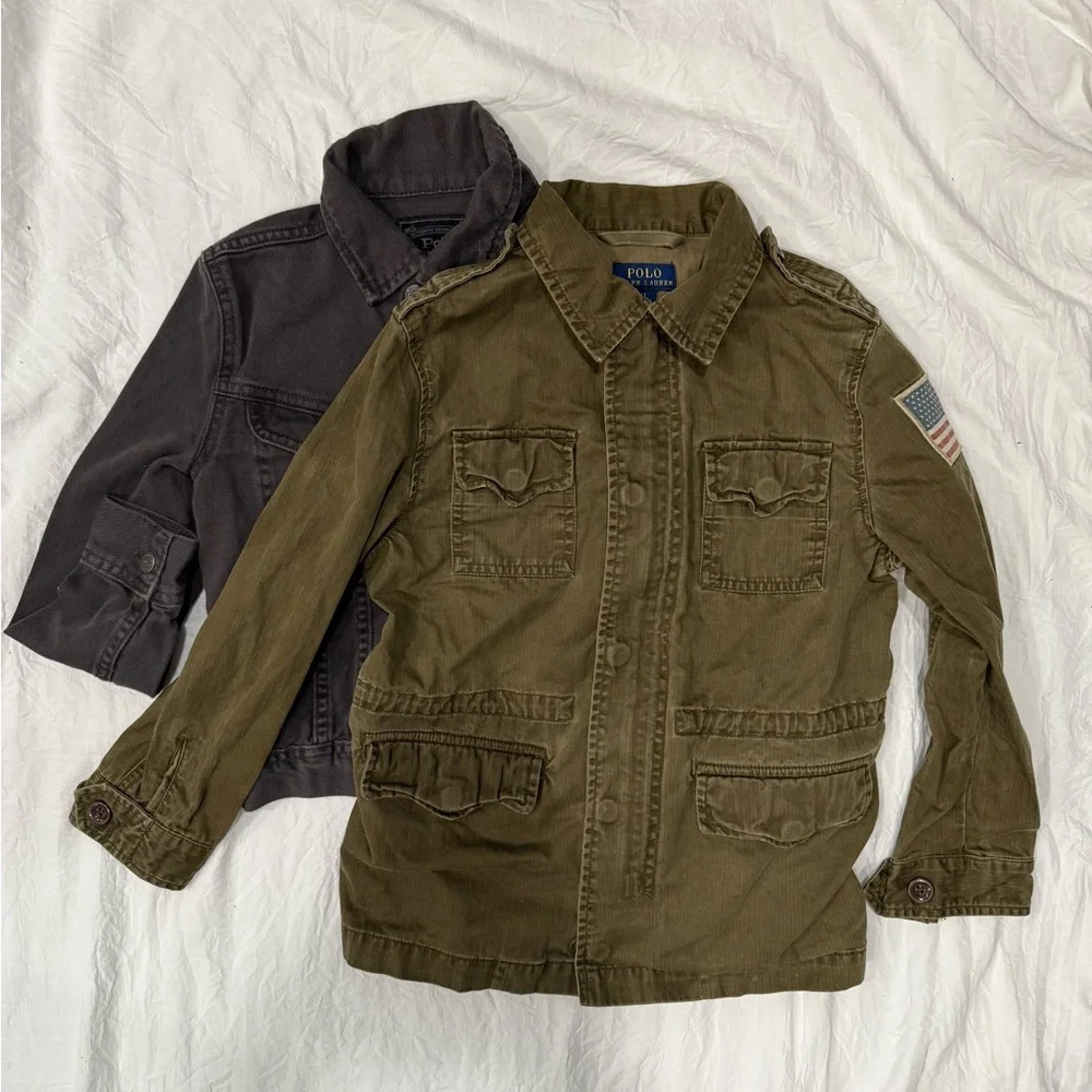 Polo by Ralph Lauren Kids Olive and Black Jackets - Size 7 - Picture 1 of 2